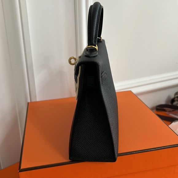 brand new hermes mini Kelly Epsom black gold hardware - Picture 3 of 9